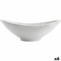 Recipiente de Cozinha Quid Gastro Oval Cerâmica Branco (21,5 X 12,5 X 7 cm) (6 Unidades)