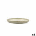 Prato de Sobremesa Quid Duna Verde Cerâmica 20 X 2,5 cm (6 Unidades)