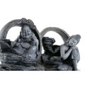 Fonte de Jardim Dkd Home Decor Buda Resina Oriental (21 X 21 X 25 cm) (2 Pcs)