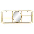 Espelho de Parede Dkd Home Decor Espelho Dourado Metal Madeira Castanho (100 X 18 X 40 cm)