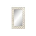 Espelho de Parede Dkd Home Decor Espelho Branco Madeira de Mangueira Losangos (154 X 4 X 92 cm)