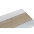 Tábua de Corte Dkd Home Decor Branco Bambu Mármore (38 X 18 X 1 cm)