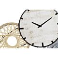 Relógio de Parede Dkd Home Decor Cinzento Metal Círculos Madeira Mdf (99 X 7.6 X 54.3 cm)