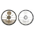 Relógio de Parede Dkd Home Decor Prateado Dourado Ferro Engrenagens (40 X 5.5 X 40 cm) (2 Pcs)