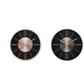 Relógio de Parede Dkd Home Decor Preto Cobre Alumínio (30 X 4 X 30 cm) (2 Pcs)