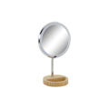 Espelho de Aumento com LED Dkd Home Decor Prateado Bambu (20 X 14 X 34 cm)