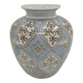 Vaso Dkd Home Decor Porcelana Bege Azul árabe (22 X 22 X 25 cm)
