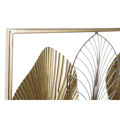 Decoração de Parede Dkd Home Decor Dourado Metal Folha de Planta (54 X 5 X 91,5 cm)