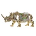 Figura Decorativa Dkd Home Decor Dourado Resina Multicolor Rinoceronte (55 X 17,5 X 25 cm)