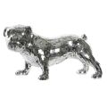 Figura Decorativa Dkd Home Decor Inglês Prateado Bulldog Resina Moderno (45,5 X 21,5 X 25 cm)