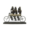 Figura Decorativa Dkd Home Decor Macaco Triciclo Preto Dourado Metal Resina Colonial (40 X 9 X 31 cm)