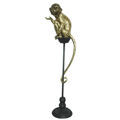 Figura Decorativa Dkd Home Decor Dourado Metal Resina Colonial Macaco (32 X 21 X 105 cm)