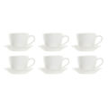 Conjunto de Chávenas de Café Dkd Home Decor Branco Grés (150 Ml)
