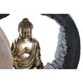 Figura Decorativa Dkd Home Decor Preto Dourado Buda Resina (20,8 X 6 X 18,5 cm) (2 Unidades)