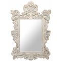 Espelho de Parede Dkd Home Decor Cristal Branco Madeira de Mangueira Decapé (90 X 3 X 135 cm)