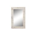 Espelho de Parede Dkd Home Decor Natural Branco Madeira de Mangueira (76,5 X 3 X 122 cm)