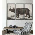 Pintura Dkd Home Decor Colonial Rinoceronte (180 X 4 X 120 cm)