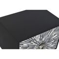 Mesa de Cabeceira Dkd Home Decor Preto Cinzento Osso Resina Madeira Mdf (50 X 35 X 51 cm)