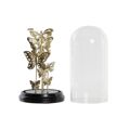 Figura Decorativa Dkd Home Decor Cristal Preto Dourado Metal Borboletas (18,5 X 18,5 X 32,5 cm)
