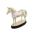 Figura Decorativa Dkd Home Decor Cavalo Preto Dourado Resina (30 X 11,5 X 26 cm)