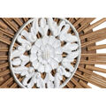 Decoração de Parede Dkd Home Decor Castanho Branco Bambu Madeira Mdf (70 X 1.5 X 70 cm)