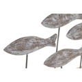 Figura Decorativa Dkd Home Decor Natural Castanho Branco Ferro Madeira de Mangueira Marinheiro Peixes (65 X 9 X 31 cm)