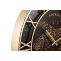 Relógio de Parede Dkd Home Decor Avião Cristal Dourado Ferro Catanho Escuro (52 X 5 X 52 cm)