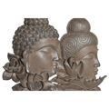 Figura Decorativa Dkd Home Decor 23 X 8 X 42 cm Preto Castanho Buda Oriental (2 Unidades)