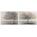 Pintura Home Esprit árvore Moderno 120 X 3 X 90 cm (2 Unidades)