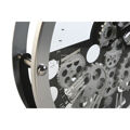 Relógio de Parede Home Esprit Preto Prateado Metal Cristal Engrenagens 52 X 8,5 X 52 cm
