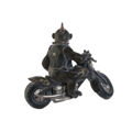 Figura Decorativa Home Esprit Cinzento Escuro Motoqueiro 24 X 15 X 29 cm (2 Unidades)