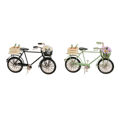 Figura Decorativa Home Esprit Preto Menta Bicicleta Vintage 24 X 9 X 13 cm (2 Unidades)