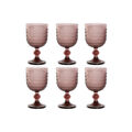 Conjunto de Copos Home Esprit Cor de Rosa Cristal 240 Ml (6 Unidades)