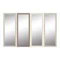 Espelho de Parede Home Esprit Branco Castanho Bege Cinzento Cristal Poliestireno 36 X 2 X 95,5 cm (4 Unidades)