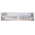 Pintura Home Esprit Praia Mediterrâneo 120 X 3 X 60 cm (2 Unidades)