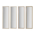 Espelho de Parede Home Esprit Branco Castanho Bege Cinzento Cristal Poliestireno 35 X 2 X 132 cm (4 Unidades)