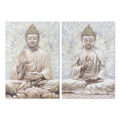 Pintura Home Esprit Buda Oriental 70 X 3 X 100 cm (2 Unidades)