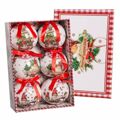 Bolas de Natal Vermelho Multicolor Papel Polyfoam 7,5 X 7,5 X 7,5 cm (6 Unidades)