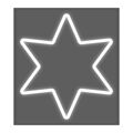 Figura Decorativa Edm Flexiled Estrela Branco 220 V (60 X 3 X 80 cm)