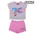 Pijama Infantil Sonic Cinzento 8 Anos