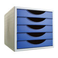 Gabinete de Arquivo Modular Archivo 2000 Archivotec Serie 4000 5 Gavetas Din A4 Azul (34 X 27 X 26 cm)