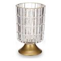 Lanterna LED Metal Dourado Transparente Vidro (10,7 X 18 X 10,7 cm)