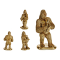 Figura Decorativa Gorila Dourado Resina (18,5 X 38,8 X 22 cm)