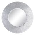 Espelho de Parede 87,6 X 6,6 X 87,6 cm Cristal Branco Poliuretano