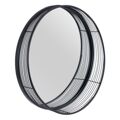 Espelho de Parede 60,5 X 15,5 X 60,5 cm Preto Metal