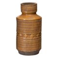 Vaso 18,5 X 18,5 X 36 cm Cerâmica Mostarda