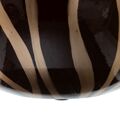 Vaso 24,5 X 24,5 X 20 cm Zebra Cerâmica Dourado Castanho