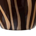 Vaso 21,5 X 21,5 X 36 cm Zebra Cerâmica Dourado Castanho