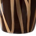 Vaso 21 X 21 X 58,5 cm Zebra Cerâmica Dourado Castanho