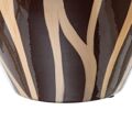 Vaso Zebra Cerâmica Dourado Castanho 23 X 23 X 43 cm